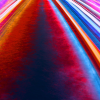 Colorful lines receding into the distance