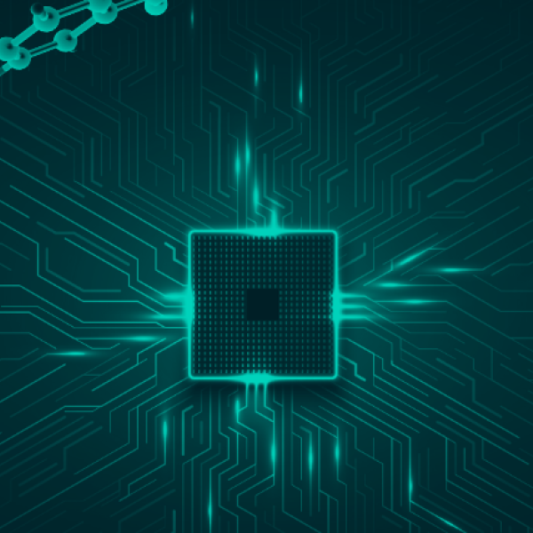 An illustration of computer circuits.
