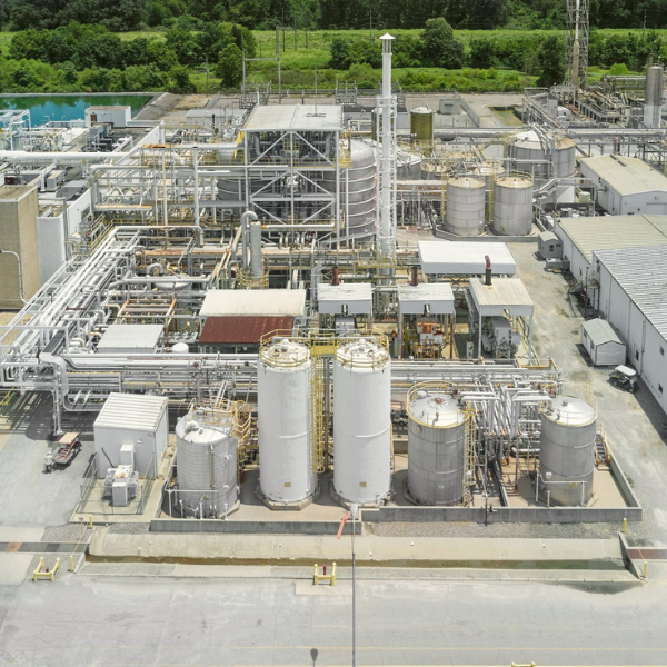A large-scale industrial facility