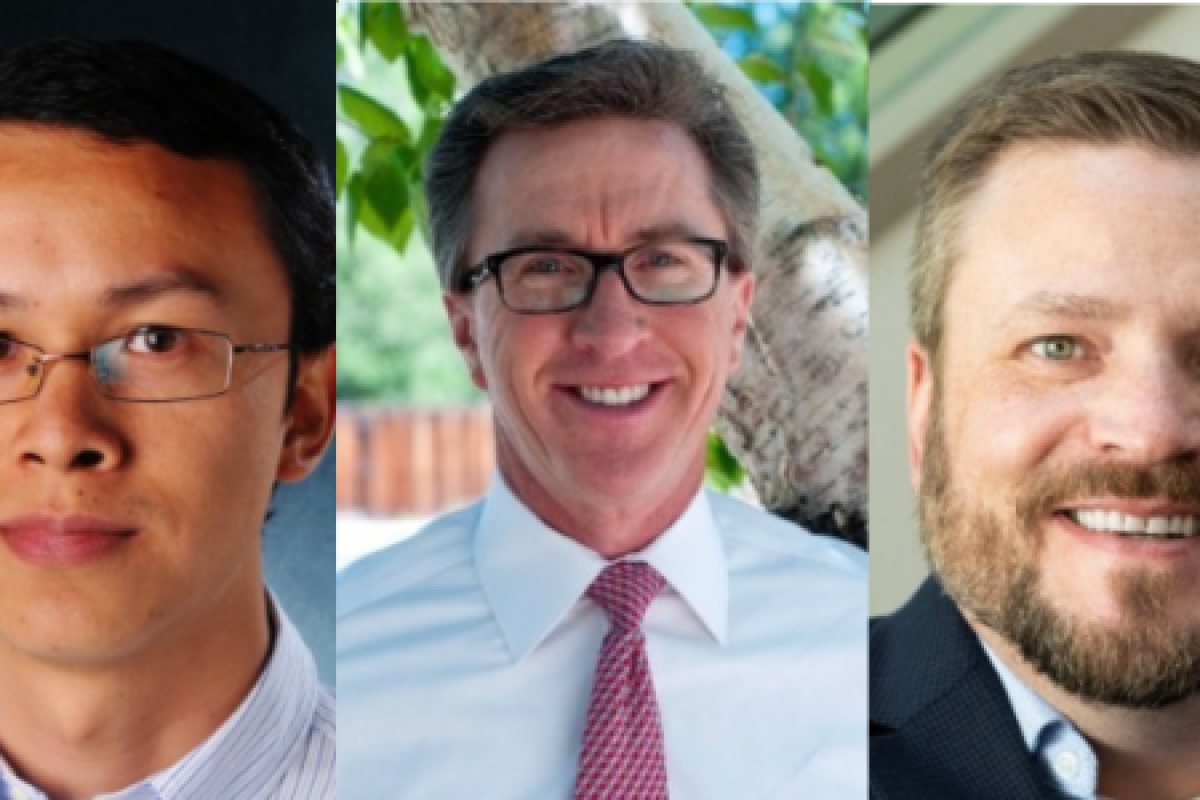 Collage of professional headshots for three men.