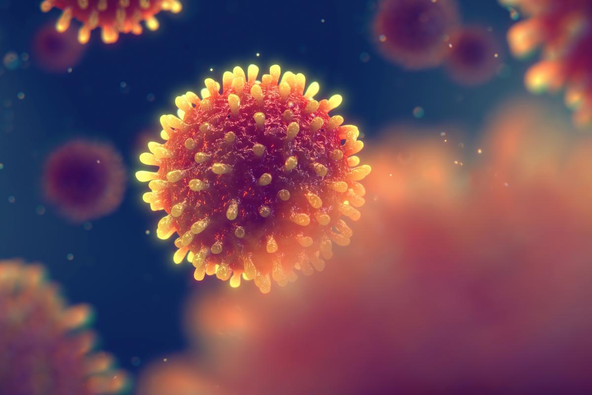 Illustration of a Hepititis B virus