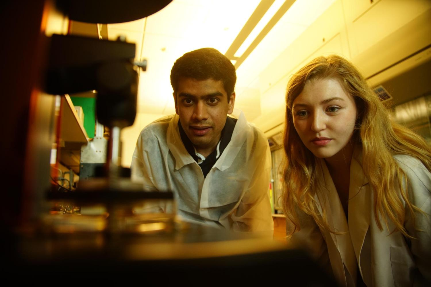 researchers in a lab