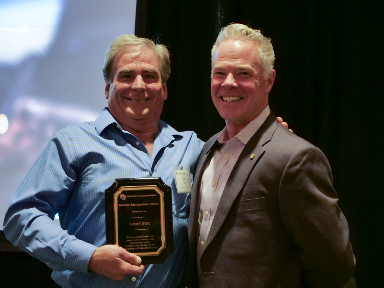 scott fox and stephen miller with award
