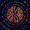 Illustration of colorful lines in a spiral