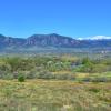 Aerial photo of Boulder Flatirons