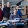 professor mike mcgehee with students in lab