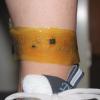 electronic skin prototype on ankle