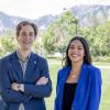 Johnny Hergert and Camila Uzcategui on the CU Boulder campus