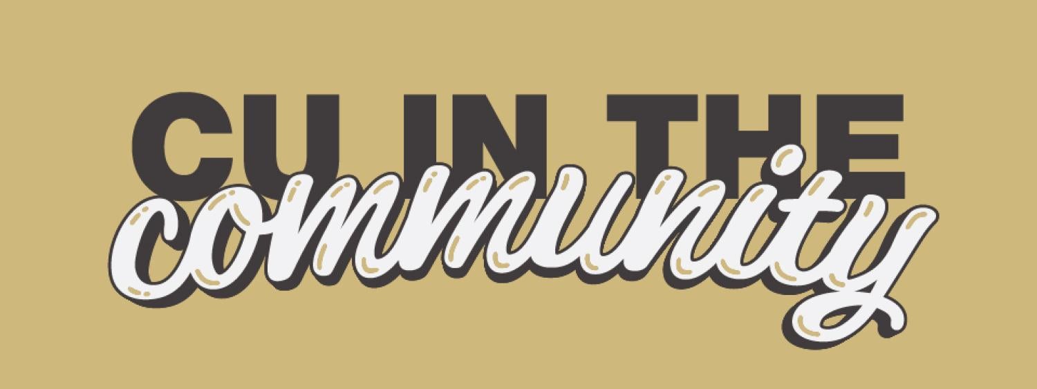 stylized text: CU in the Community