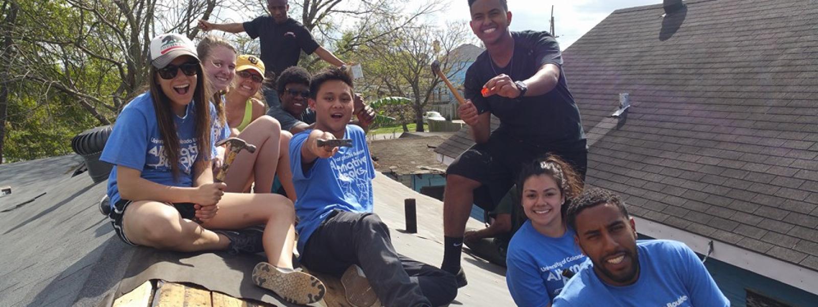 AB Participants building a home