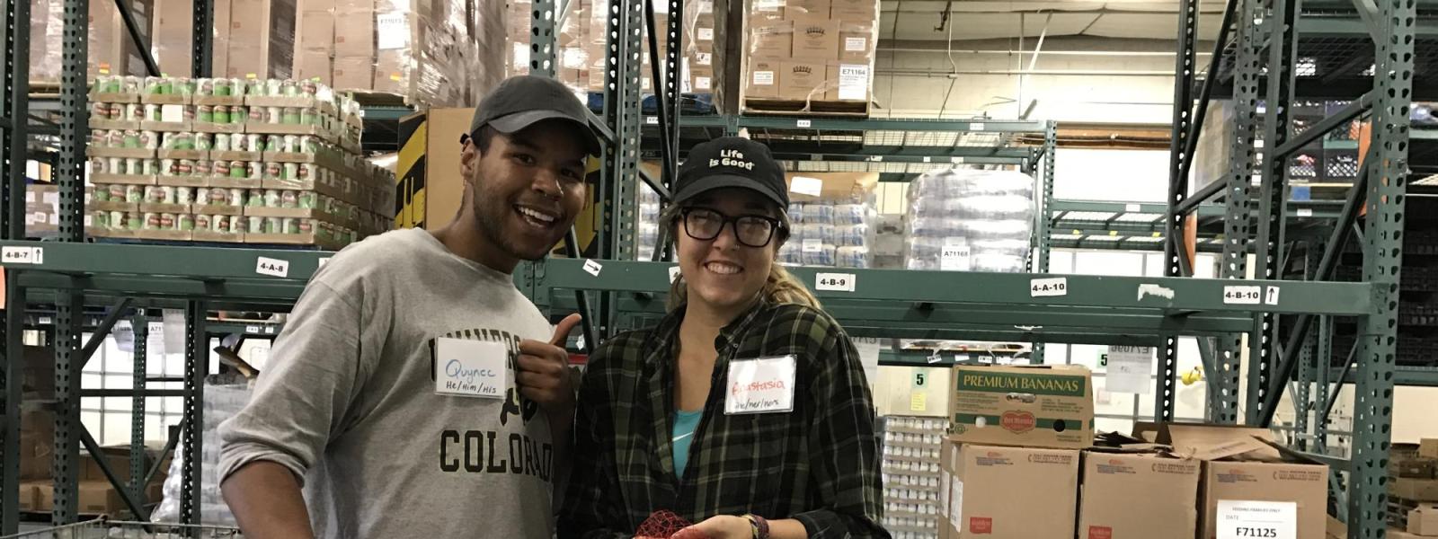 AB at a food bank