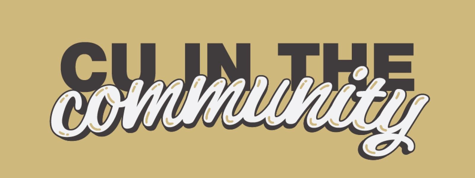 stylized text: CU in the Community