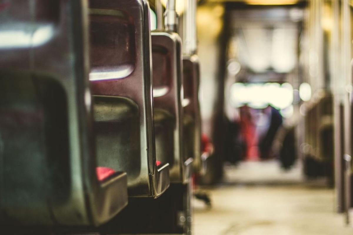 aisle of subway car
