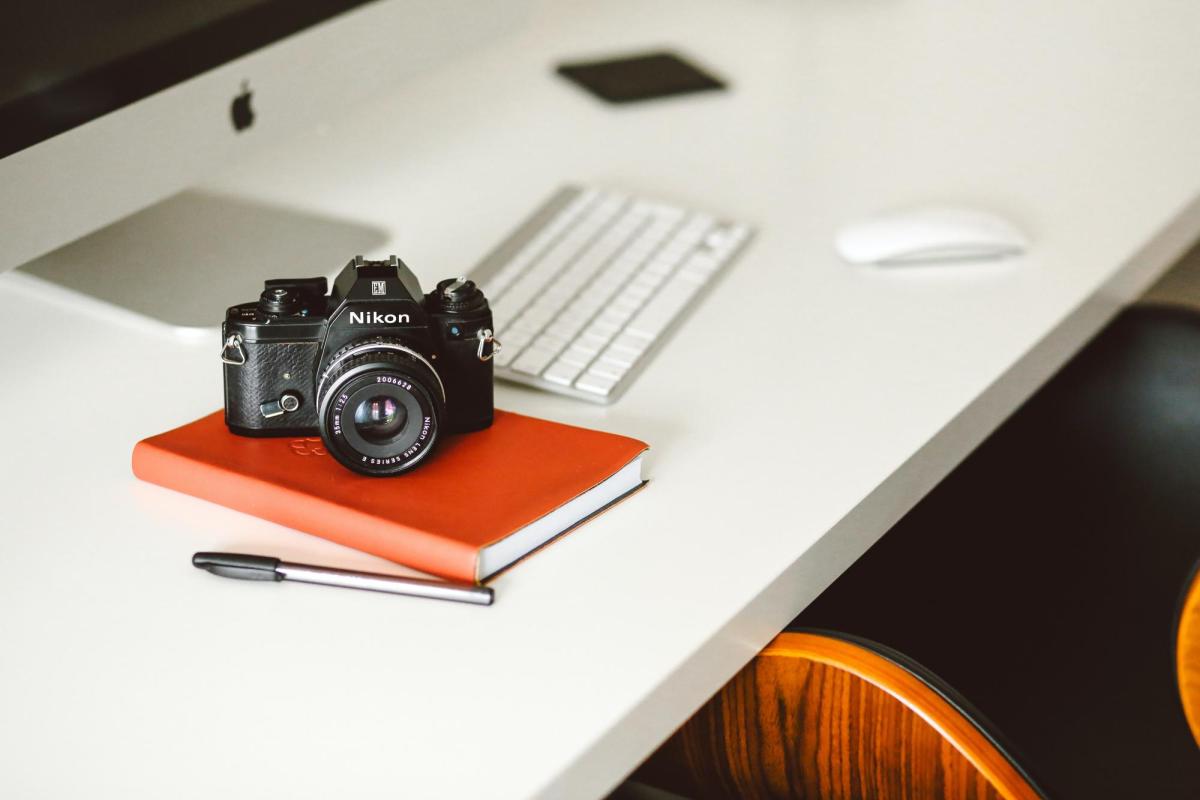 camera on a desk