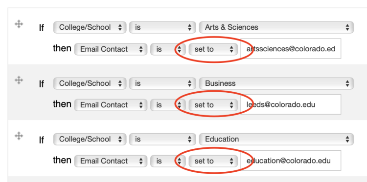 Screenshot of a conditional setting the value of another field.