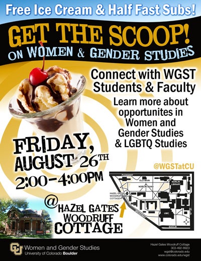 get the scoop on wgst women gender studies university of mixer flyer