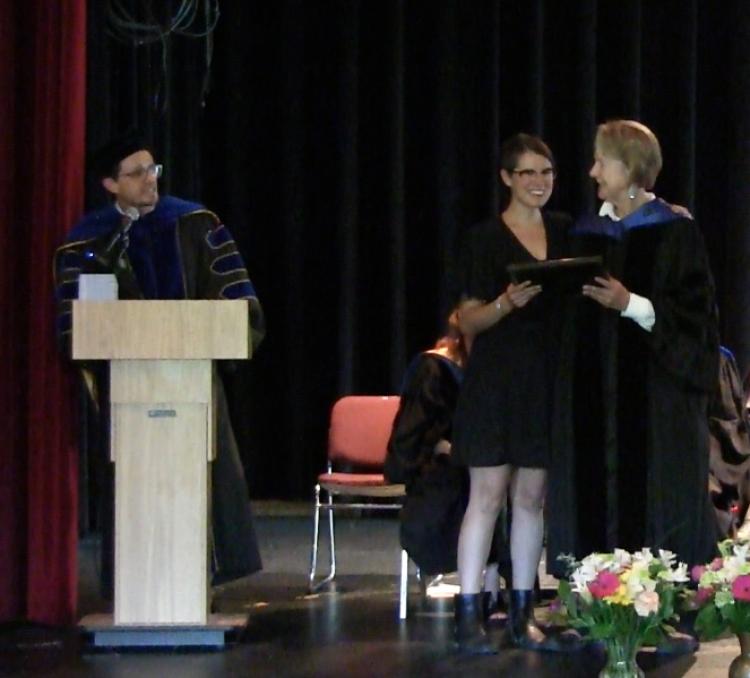 Jacqueline Tillman receiving scholarship award